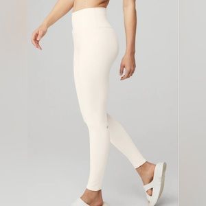 ALO Ivory White High-Waist Airbrush Legging